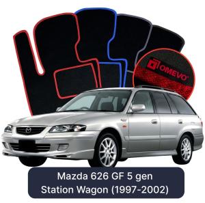 Dywaniki Welurowe OMEVO do Mazda 626 GF 5 gen Kombi (1997-2002)