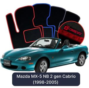 Dywaniki Welurowe OMEVO do Mazda MX-5 NB 2 gen Cabrio (1998-2005)