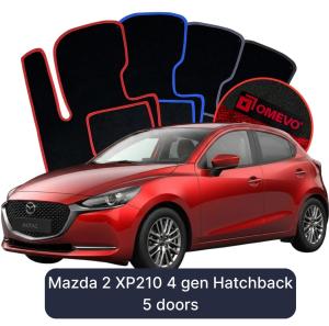 Dywaniki Welurowe OMEVO do Mazda 2 XP210 4 gen Hatchback 5 drzwi (2021-2026)