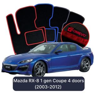 Dywaniki Welurowe OMEVO do Mazda RX-8 1 gen Coupe 4 drzwi (2003-2012)