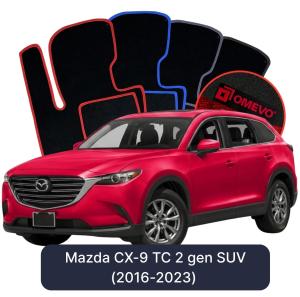 Dywaniki Welurowe OMEVO do Mazda CX-9 TC 2 gen SUV (2016-2023)