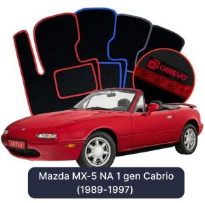 Dywaniki Welurowe OMEVO do Mazda MX-5 NA 1 gen Cabrio (1989-1997)