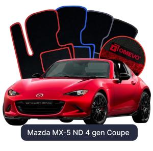Dywaniki Welurowe OMEVO do Mazda MX-5 ND 4 gen Coupe (2014-2026)