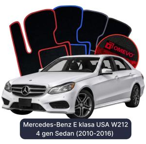 Dywaniki Welurowe OMEVO do Mercedes-Benz E klasa USA W212 4 gen Sedan (2010-2016)