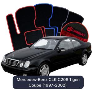 Dywaniki Welurowe OMEVO do Mercedes-Benz CLK C208 1 gen Coupe (1997-2002)