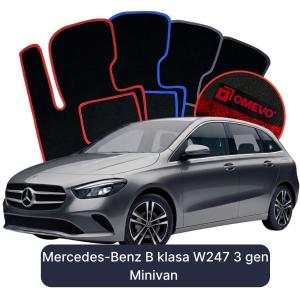 Dywaniki Welurowe OMEVO do Mercedes-Benz B klasa W247 3 gen Minivan (2018-2026)