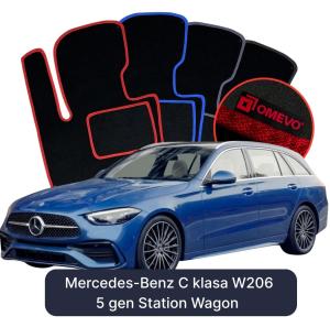 Dywaniki Welurowe OMEVO do Mercedes-Benz C klasa W206 5 gen Kombi (2021-2026)