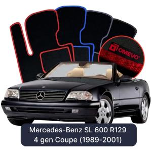 Dywaniki Welurowe OMEVO do Mercedes-Benz SL 600 R129 4 gen Coupe (1989-2001)