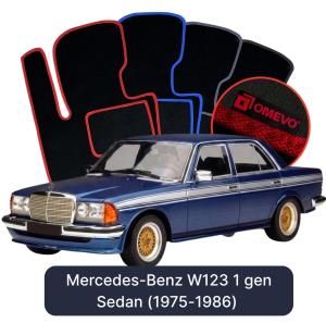 Dywaniki Welurowe OMEVO do Mercedes-Benz W123 1 gen Sedan (1975-1986)