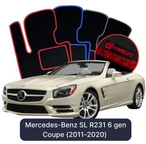 Dywaniki Welurowe OMEVO do Mercedes-Benz SL R231 6 gen Coupe (2011-2020)