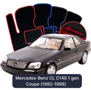 Dywaniki Welurowe OMEVO do Mercedes-Benz CL C140 1 gen Coupe (1992-1999)