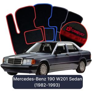 Dywaniki Welurowe OMEVO do Mercedes-Benz 190 W201  Sedan (1982-1993)
