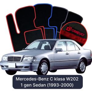 Dywaniki Welurowe OMEVO do Mercedes-Benz C klasa W202 1 gen Sedan (1993-2000)