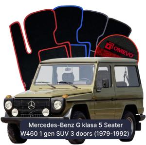Dywaniki Welurowe OMEVO do Mercedes-Benz G klasa 5-osobowy W460 1 gen SUV 3 drzwi (1979-1992)