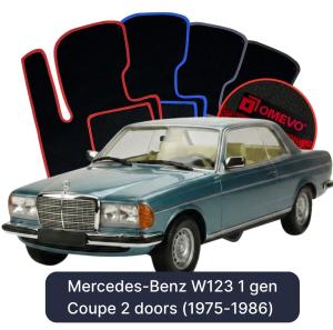 Dywaniki Welurowe OMEVO do Mercedes-Benz W123 1 gen Coupe 2 drzwi (1975-1986)