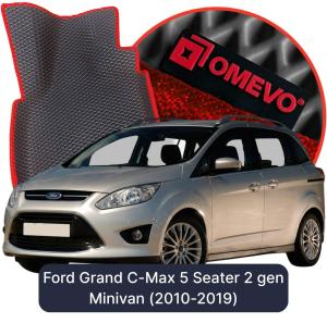 OMEVO 5D Pro EVA Dywaniki do Ford Grand C-Max 5-Osobowy 2 gen Minivan (2010-2019)