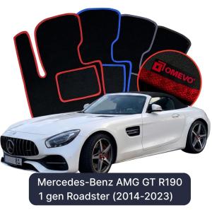 Dywaniki Welurowe OMEVO do Mercedes-Benz AMG GT R190 1 gen Roadster (2014-2023)