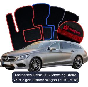 Dywaniki Welurowe OMEVO do Mercedes-Benz CLS Shooting Brake C218 2 gen Kombi (2010-2018)