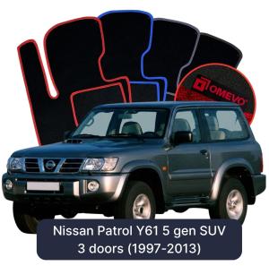 Dywaniki Welurowe OMEVO do Nissan Patrol Y61 5 gen SUV 3 drzwi (1997-2013)