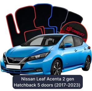 Dywaniki Welurowe OMEVO do Nissan Leaf Acenta 2 gen Hatchback 5 drzwi (2017-2023)
