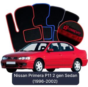 Dywaniki Welurowe OMEVO do Nissan Primera P11 2 gen Sedan (1996-2002)