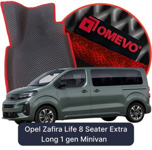 OMEVO 5D Pro EVA Dywaniki do Opel Zafira Life 8-osobowy Exstra Long 1 gen Minivan (2019-2026)