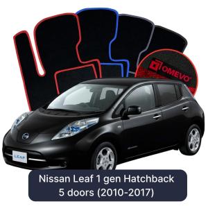 Dywaniki Welurowe OMEVO do Nissan Leaf 1 gen Hatchback 5 drzwi (2010-2017)