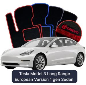Dywaniki Welurowe OMEVO do Tesla Model 3 Long Range European Version 1 gen Sedan (2017-2026)