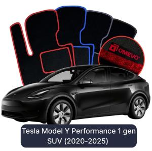Dywaniki Welurowe OMEVO do Tesla Model Y Performance 1 gen SUV (2020-2025)