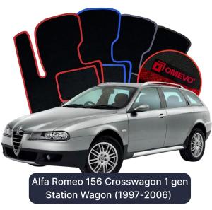 Dywaniki Welurowe OMEVO do Alfa Romeo 156 Crosswagon 1 gen Kombi (1997-2006)