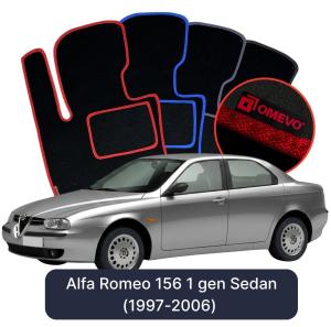 Dywaniki Welurowe OMEVO do Alfa Romeo 156 1 gen Sedan (1997-2006)