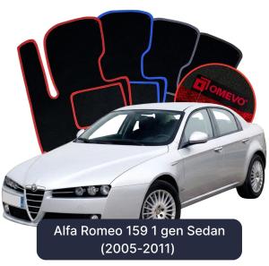 Dywaniki Welurowe OMEVO do Alfa Romeo 159 1 gen Sedan (2005-2011)