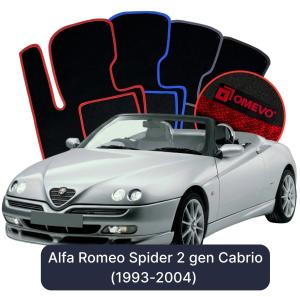 Dywaniki Welurowe OMEVO do Alfa Romeo Spider 2 gen Cabrio (1993-2004)