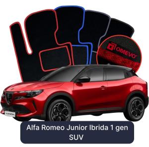 Dywaniki Welurowe OMEVO do Alfa Romeo Junior Ibrida 1 gen SUV (2024-2026)