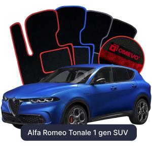 Dywaniki Welurowe OMEVO do Alfa Romeo Tonale 1 gen SUV (2022-2026)