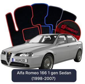 Dywaniki Welurowe OMEVO do Alfa Romeo 166 1 gen Sedan (1998-2007)