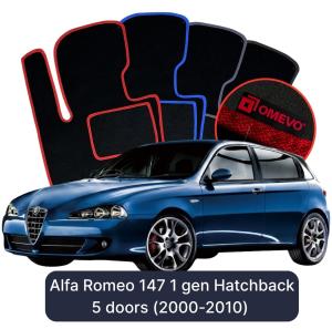 Dywaniki Welurowe OMEVO do Alfa Romeo 147 1 gen Hatchback 5 drzwi (2000-2010)