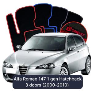 Dywaniki Welurowe OMEVO do Alfa Romeo 147 1 gen Hatchback 3 drzwi (2000-2010)