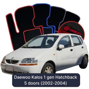 Dywaniki Welurowe OMEVO do Daewoo Kalos 1 gen Hatchback 5 drzwi (2002-2004)