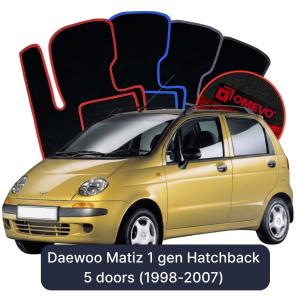 Dywaniki Welurowe OMEVO do Daewoo Matiz 1 gen Hatchback 5 drzwi (1998-2007)