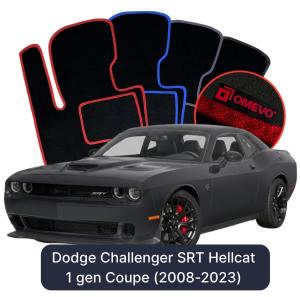 Dywaniki Welurowe OMEVO do Dodge Challenger SRT Hellcat 1 gen Coupe (2008-2023)