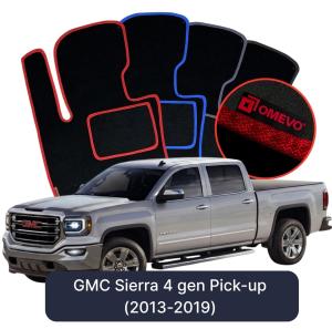 Dywaniki Welurowe OMEVO do GMC Sierra 4 gen Pick-up (2013-2019)