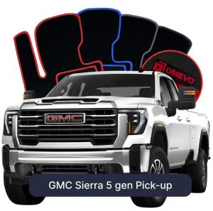Dywaniki Welurowe OMEVO do GMC Sierra 5 gen Pick-up (2018-2026)
