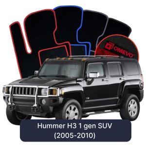 Dywaniki Welurowe OMEVO do Hummer H3 1 gen SUV (2005-2010)
