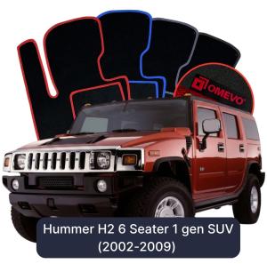 Dywaniki Welurowe OMEVO do Hummer H2 6-osobowy 1 gen SUV (2002-2009)