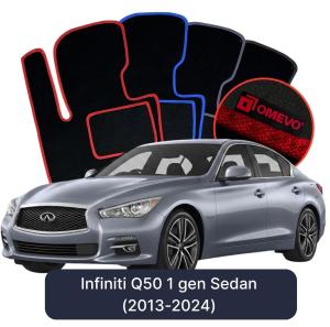 Dywaniki Welurowe OMEVO do Infiniti Q50 1 gen Sedan (2013-2024)
