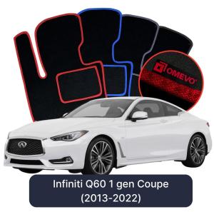 Dywaniki Welurowe OMEVO do Infiniti Q60 1 gen Coupe (2013-2022)