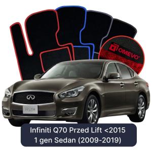 Dywaniki Welurowe OMEVO do Infiniti Q70 Przed Lift <2015 1 gen Sedan (2009-2019)