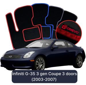 Dywaniki Welurowe OMEVO do Infiniti G-35 3 gen Coupe 3 drzwi (2003-2007)