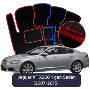 Dywaniki Welurowe OMEVO do Jaguar XF X250 1 gen Sedan (2007-2015)